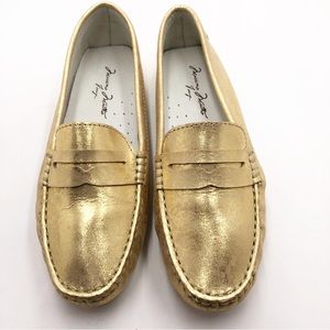 🆕{MassimoMatteo Firenze} Penny Gold Driving Loafer